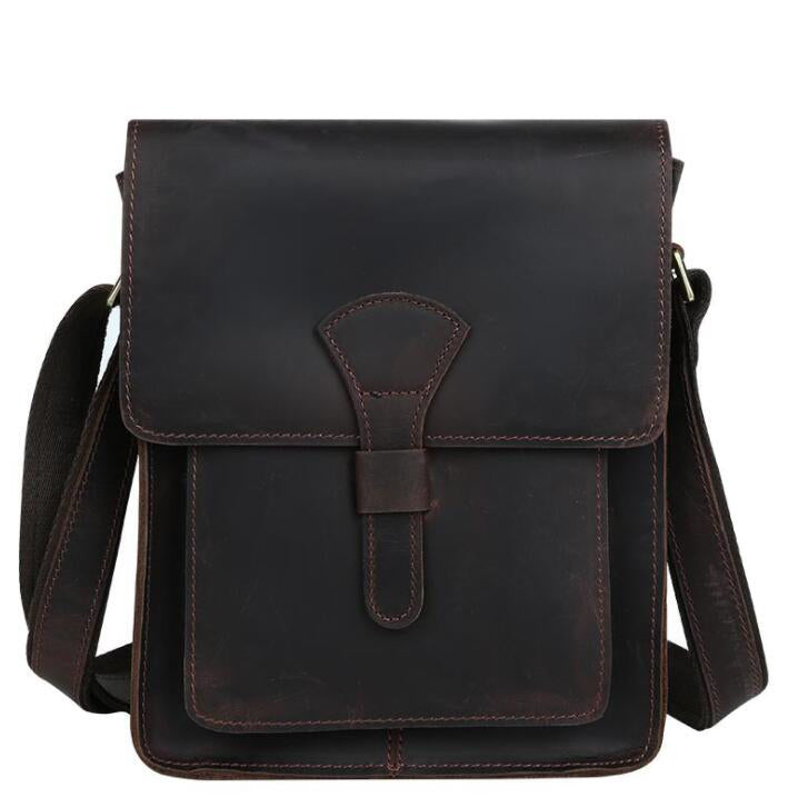 Men's Genuine Leather Handbag Tablet Bag Retro Casual