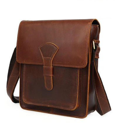 Men's Genuine Leather Handbag Tablet Bag Retro Casual