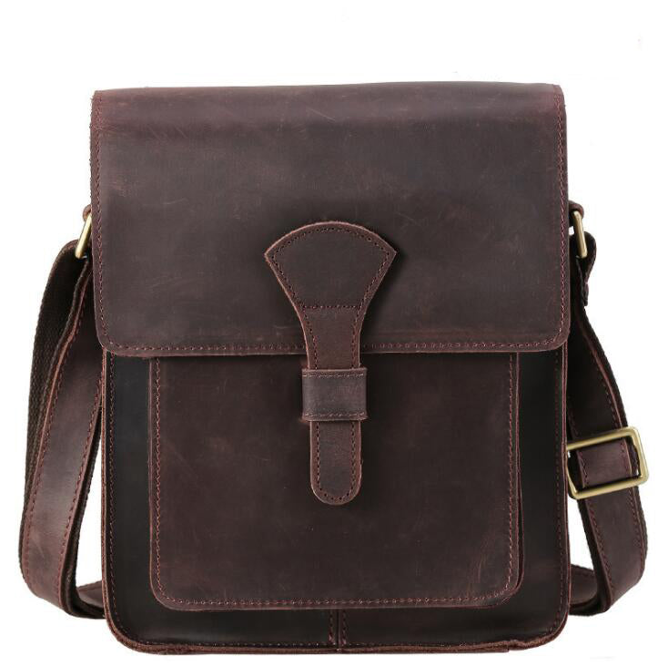 Men's Genuine Leather Handbag Tablet Bag Retro Casual