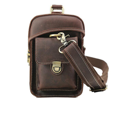 Men's Genuine Leather Camera Bag Multifunctional SLR