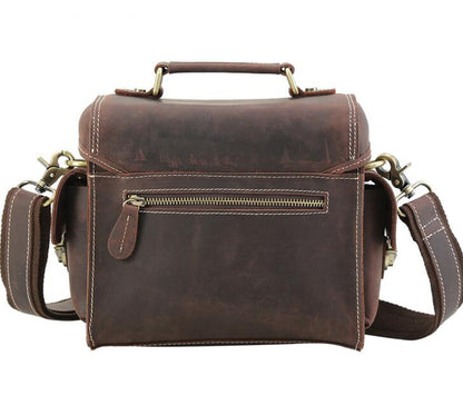 Men's Genuine Leather Camera Bag Multifunctional SLR