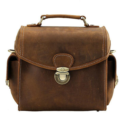 Men's Genuine Leather Camera Bag Multifunctional SLR