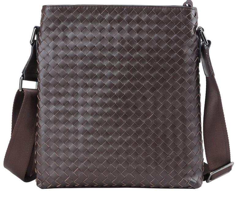 Men's Genuine Leather Handbag Tablet Bag Business Hand-woven