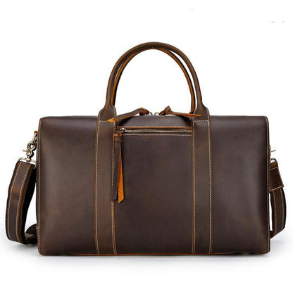 Men's Genuine Leather Duffel Bag Luggage Laptop Luxry Travel Large Capacity