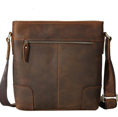 Men's Genuine Leather Handbag Tablet Bag Fashion Casual Multi Pockets