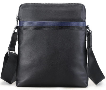 Men's Genuine Leather Handbag Tablet Bag Fashion Hit Color Casual