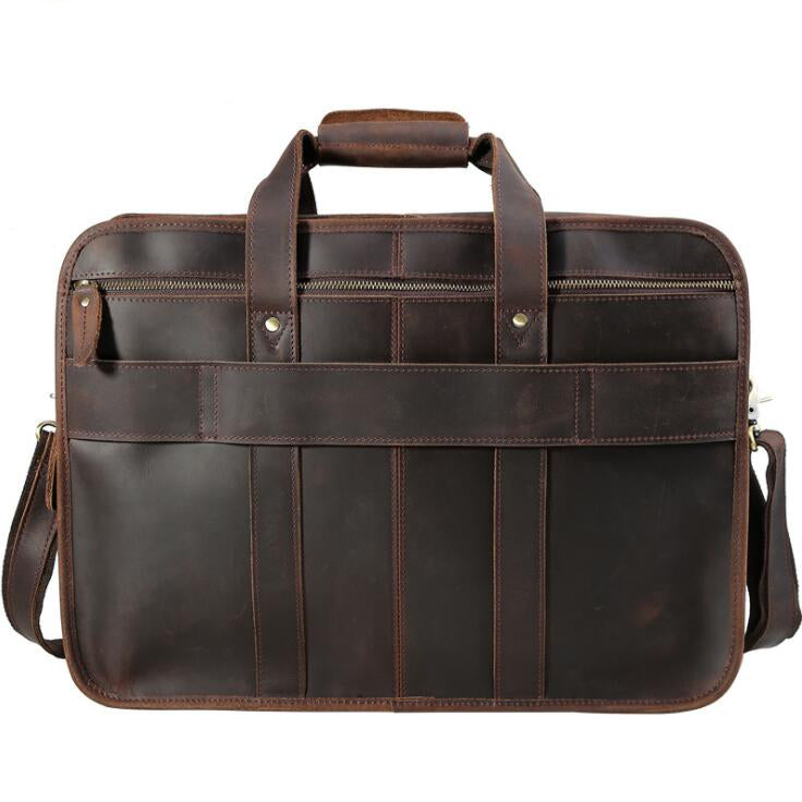 Men's Genuine Leather Briefcase Laptop Bag Business Travel