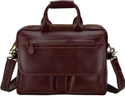 Men's Genuine Leather Briefcase Laptop Bag Business Fashion Portable