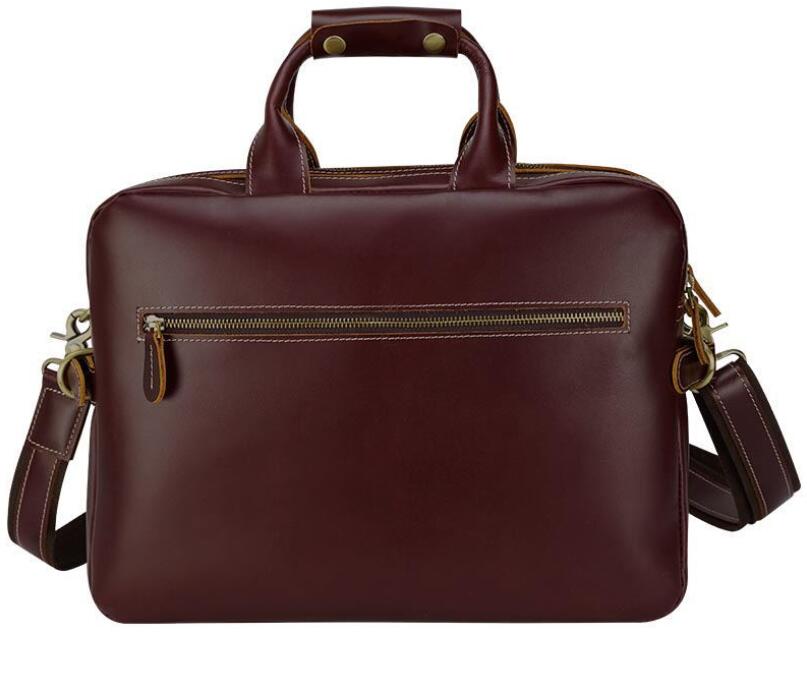 Men's Genuine Leather Briefcase Laptop Bag Business Fashion Portable