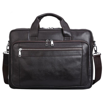 Men's Genuine Leather Briefcase Laptop Bag Multifunctional