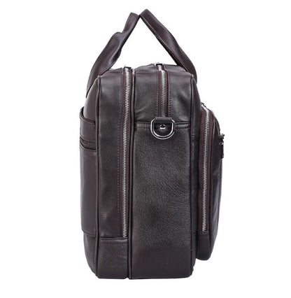 Men's Genuine Leather Briefcase Laptop Bag Multifunctional