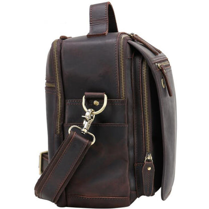 Men's Genuine Leather Handbag Tablet Bag Multi-function Large Casual