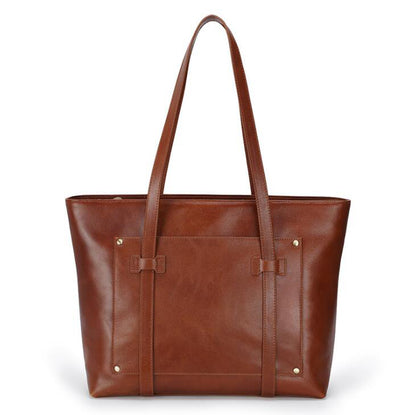 Women's Genuine Leather Shopping Tote Bag Laptop Fashion Large Capacity