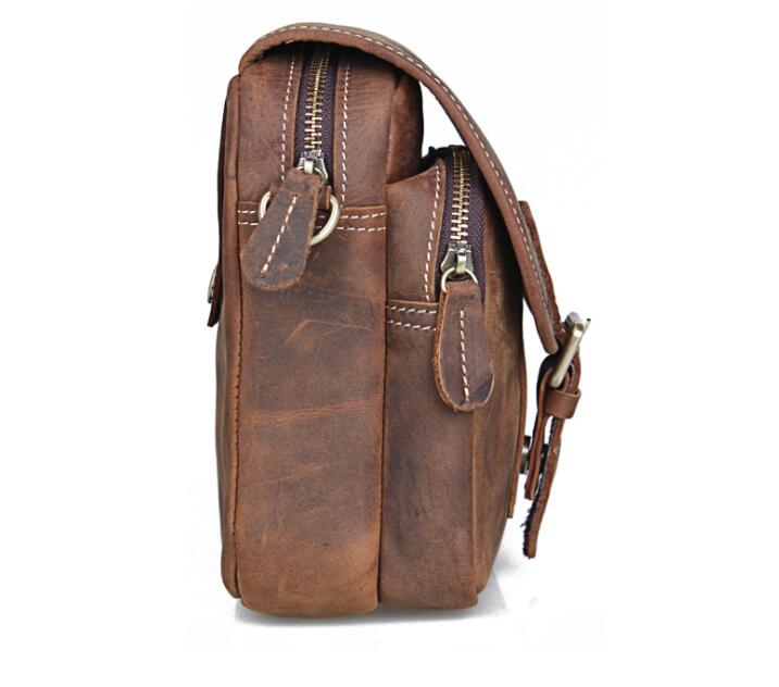 Men's Genuine Leather Handbag Phone Bag High-quality Belt Clip