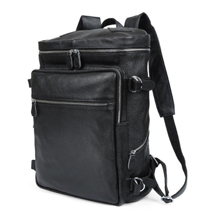 Men's Genuine Leather Backpack Laptop Bag Casual Super Large Capacity Travel