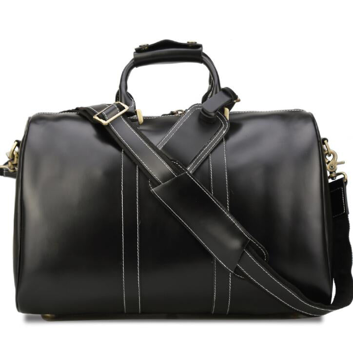 Men's Genuine Leather Duffel Bag Luggage Laptop Portable Travel Large-capacity Business