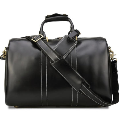 Men's Genuine Leather Duffel Bag Luggage Laptop Portable Travel Large-capacity Business