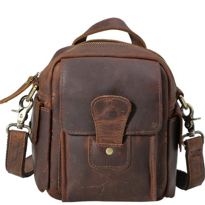 Men's Genuine Leather Handbag Phone Bag Small Casual Portable Outdoor