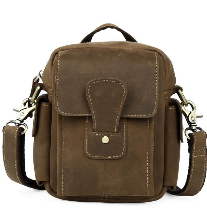 Men's Genuine Leather Handbag Phone Bag Small Casual Portable Outdoor