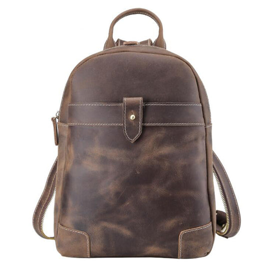 Men's Genuine Leather Backpack Laptop Bag Multifunctional Dual-use Retro Diagonal