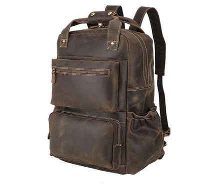 Men's Genuine Leather Backpack Laptop Bag Large-capacity Travel Fashion