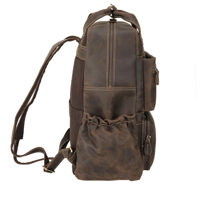 Men's Genuine Leather Backpack Laptop Bag Large-capacity Travel Fashion