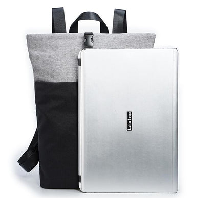 Men's Canvas Backpack Laptop Bag 2 in 1 Simple Laptop School Foldable Storage Light