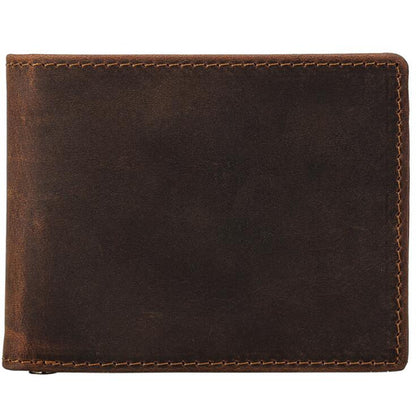 Men's Genuine Leather Wallet Money Clip Multifunctional Horizontal Short