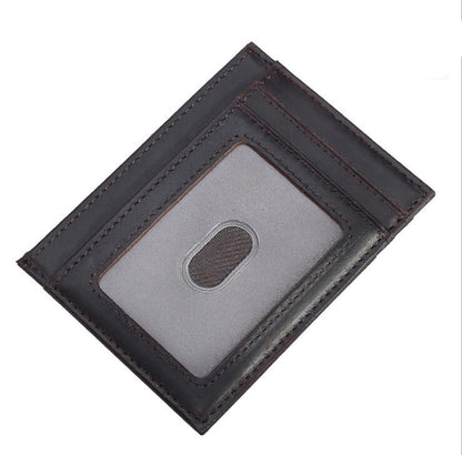 Men's Genuine Leather Wallet Money Clip RFID Anti-magnetic Personal