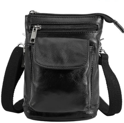 Men's Genuine Leather Handbag Phone Bag Retro Outdoor Sports Belt Clip