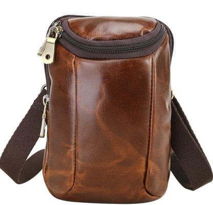 Men's Genuine Leather Handbag Phone Bag Small Retro Outdoor Belt Clip