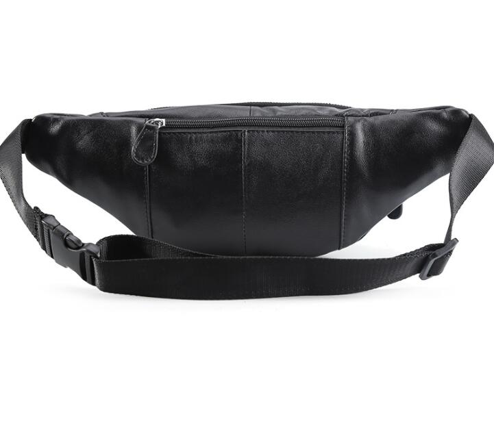 Men's Genuine Leather Fanny Pack Waist Bag Tablet Casual Multifunctional Outdoor