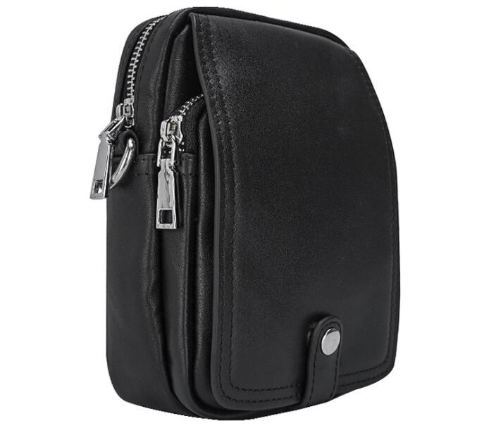 Men's Genuine Leather Handbag Phone Bag Outdoor Sports Multifunctional Mini Belt Clip