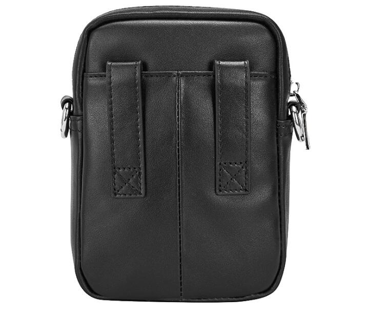 Men's Genuine Leather Handbag Phone Bag Outdoor Sports Multifunctional Mini Belt Clip