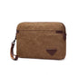 Men's Canvas Cosmetic Toiletry Bag Phone Bag with Hand Strap Underarm