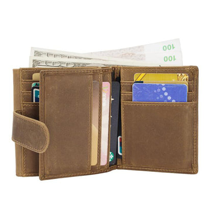 Men's Genuine Leather Wallet Retro Personality Handmade Money Clip