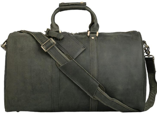 Men's Genuine Leather Duffel Bag Luggage Laptop Vintage Travel Large-capacity