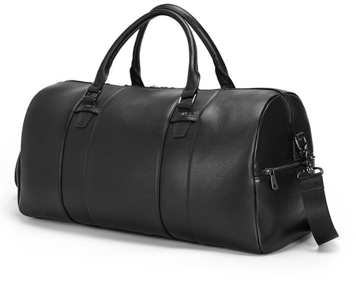 Men's Genuine Leather Duffel Bag Luggage Laptop Independent Shoe Position One-shoulder Diagonal