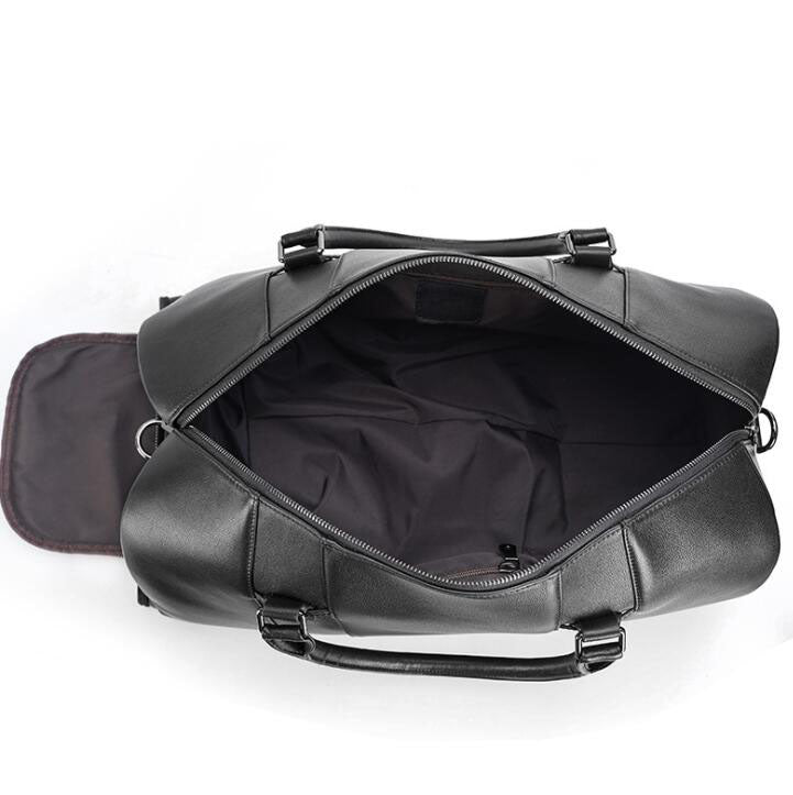 Men's Genuine Leather Duffel Bag Luggage Laptop Independent Shoe Position One-shoulder Diagonal