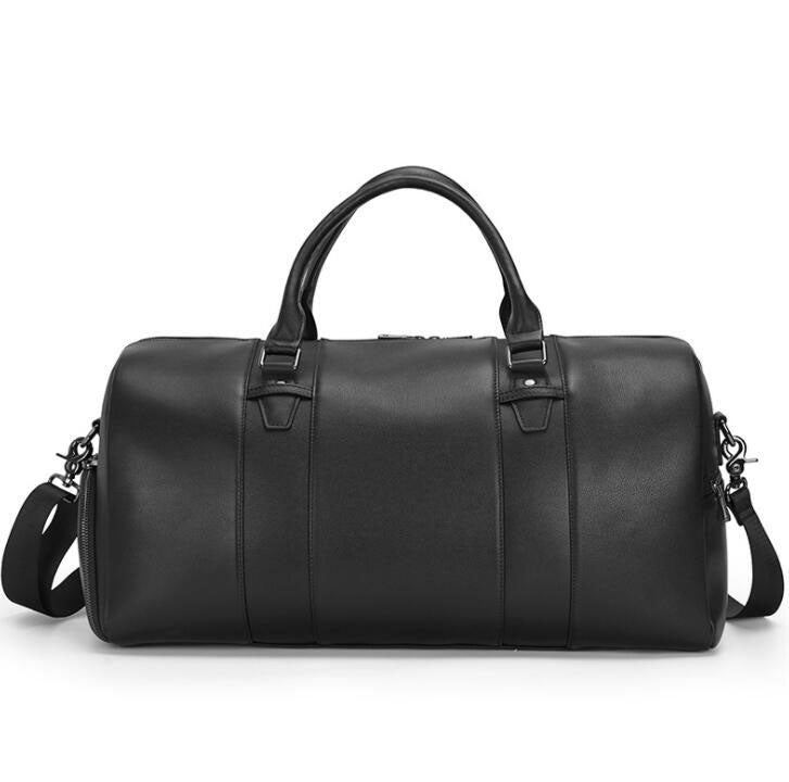 Men's Genuine Leather Duffel Bag Luggage Laptop Independent Shoe Position One-shoulder Diagonal