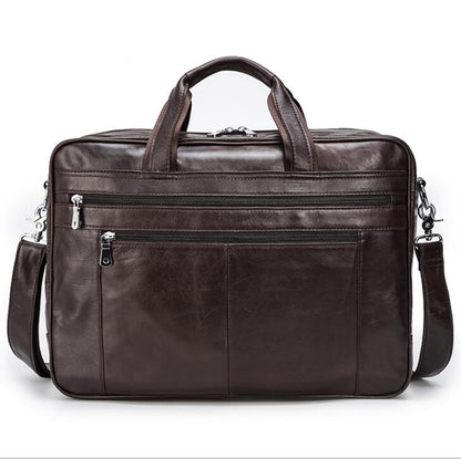 Men's Genuine Leather Briefcase Laptop Bag Portable Soft Skin Feeling