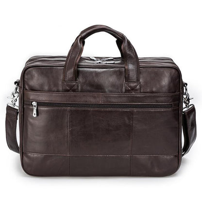 Men's Genuine Leather Briefcase Laptop Bag Portable Soft Skin Feeling