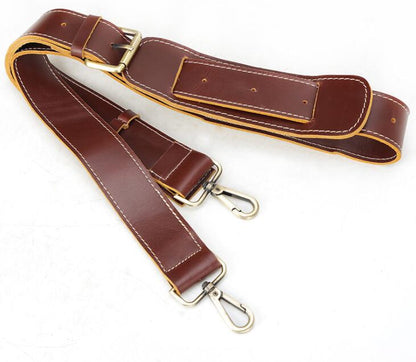 Men's Genuine Leather Luggage Strap Shoulder Double-sided