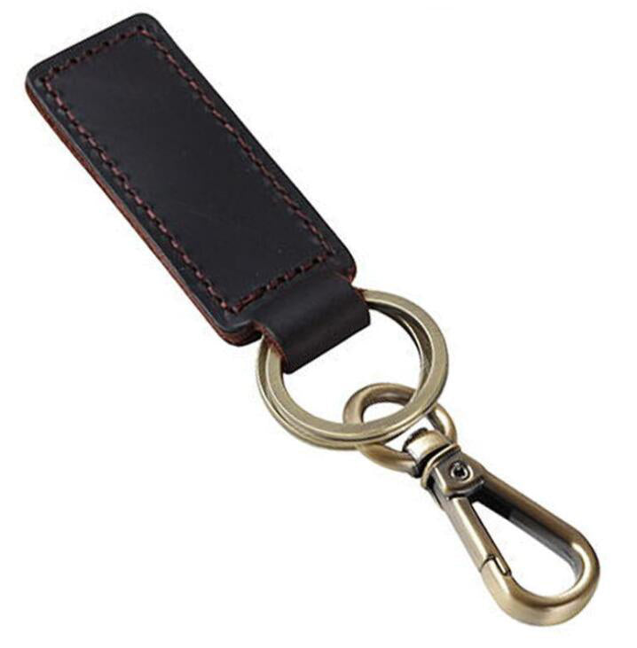 Genuine Leather Keychain Handmade Retro