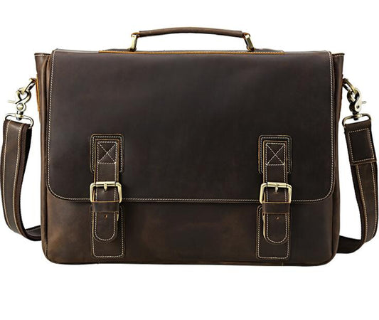 Men's Genuine Leather Briefcase Laptop Bag Business Enlarged Version