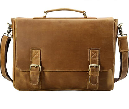 Men's Genuine Leather Briefcase Laptop Bag Business Enlarged Version