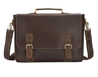 Men's Genuine Leather Briefcase Laptop Bag Business Enlarged Version