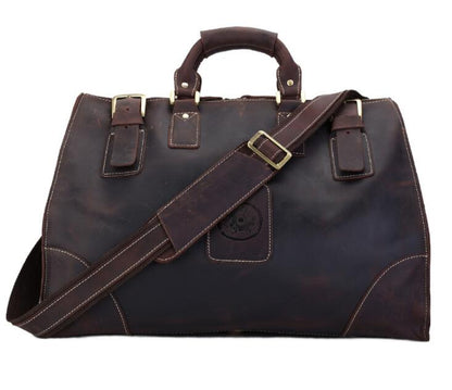 Men's Genuine Leather Duffel Bag Luggage Laptop Large-capacity Casual Outdoor