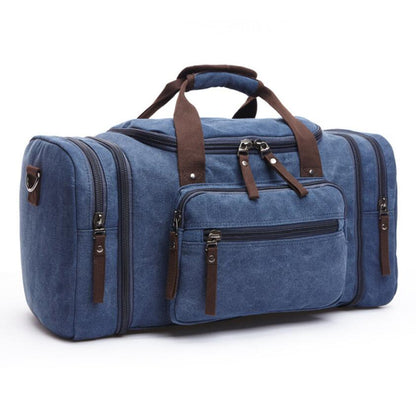 Men's Canvas Duffel Bag Laptop Luggage Vertical Elaborate Large Capacity