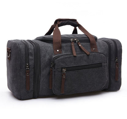 Men's Canvas Duffel Bag Laptop Luggage Vertical Elaborate Large Capacity